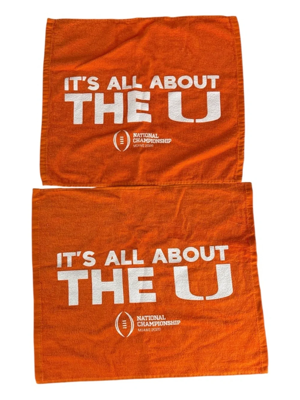 2026 CFP National Championship Miami Hurricanes Rally Towel-It's All About The U